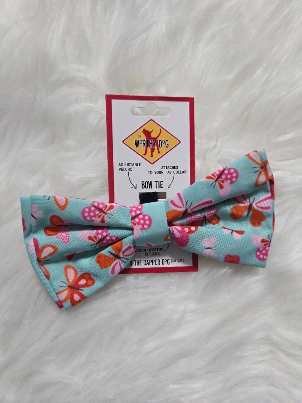 The Worthy Dog Butterfly Design Collar Bow